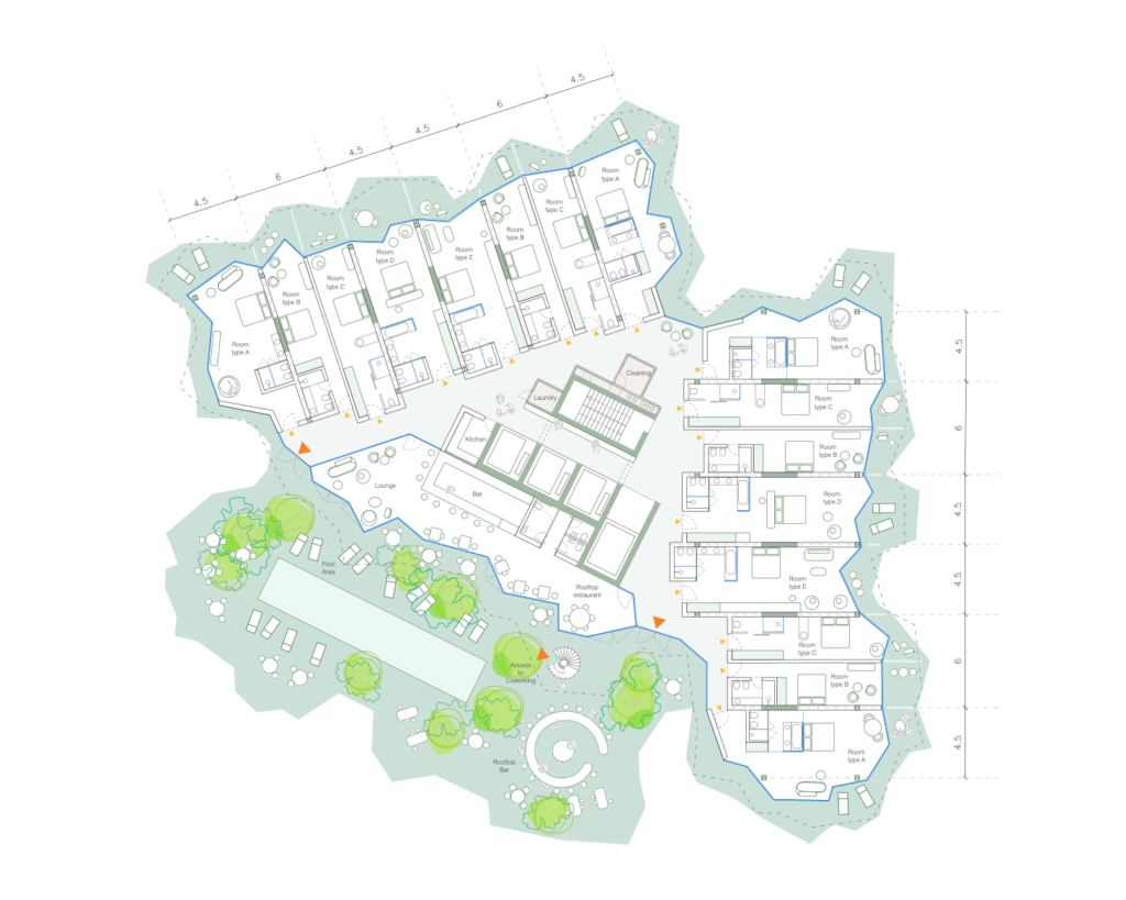 hotel plan rozafa tower